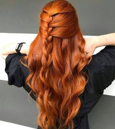 Long Redhair Red Hair Inspiration, Underlights Hair, Short Red Hair