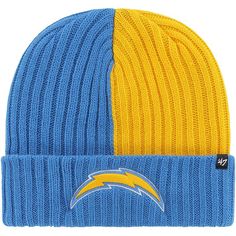 Warm up your noggin with a bold showing of Los Angeles Chargers pride by adding this Fracture Cuffed Knit Hat from '47. The team-colored details and classic construction give you a spirited yet versatile look, while the embroidered graphics offer an added boost of flair. The toasty knit design makes this hat a strong choice when the temperature dips on Los Angeles Chargers game day.Warm up your noggin with a bold showing of Los Angeles Chargers pride by adding this Fracture Cuffed Knit Hat from Los Angeles Chargers, Wedding Watch, 47 Brand, Hot Toys, Knit Hat, Powder Blue, Fitted Hats, Merry And Bright, Gifts For Teens