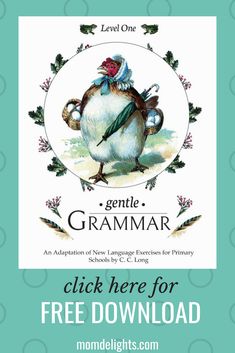 a book cover with an image of a penguin on it and the title, gentle grammar click