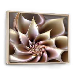 This beautiful "Fractal Flower in Vintage Rose Gold I" wall art is printed on premium quality cotton canvas using the finest fade-resistant ink. Mercer41 Format: Natural Floater Framed, Size: 24" H x 32" W x 1" D | Mercer41 Fractal Flower in Vintage Rose Gold I - Print 24.0 H x 32.0 W x 1.0 D in Metal in Natural Floater Framed | 24" H x 32" W x 1" D | Wayfair Vintage Rose Gold, Picture Frame Wall, Vintage Rose, Unique Aesthetic, Floater Frames, Pink Brown, Wrapped Canvas Art, Framed Canvas Art, Print On Canvas