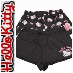 New See More Hello Kitty In My Closet Cute Black Loungewear Bottoms, Black Pajama Shorts For Sleepover, Casual Black Pajama Shorts For Sleepover, Black Casual Shorts For Sleepover, Pink Pajama Pants, Candle Pedestal, Plus Size Pajamas, Hello Kitty Pink, Pink Pajamas