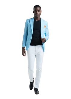 Stay cool this summer in our linen collection. The plain turquoise Saint Tropez made from silk and linen fabric will leave you being the suave-est and coolest at any outing. The slim fit of the jacket with wide notched lapels and patch pockets allows for a natural clean-cut, and also adds some pop to your style, without all the added accessories. With just a jacket, shirt, and trousers, you’ll be out of the house in no time. Fabric: Color: Turquoise Design: Semi-Plain Blend: Wool Silk Linen Qual Turquoise Design, Plain Jacket, Linen Collection, Casual Jackets, Shoulder Shirts, Natural Cleaning Products, Saint Tropez, Stay Cool, Modern Man