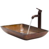 a copper sink with water running from it