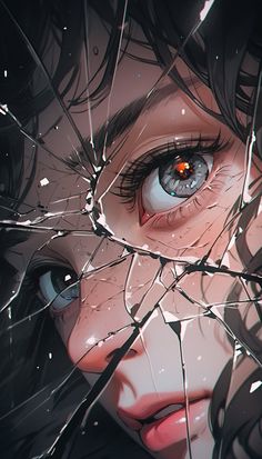 Illustration Techniques, Broken Glass, Digital Art Anime, Chinese Zodiac, Art Anime, Anime Background, Anime Scenery, Anime Character, Female Art