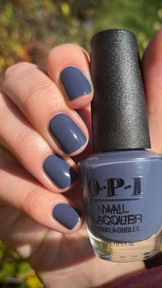 Blue Nails Fall 2023, Opi Navy Blue Dip Powder, Denim Blue Nail Polish, Denim Colored Nails, Opi Blue Nails, Opi Navy Blue Polish, Opi Blue Colors, Less Is Norse Opi, Gilmore Girls Nails