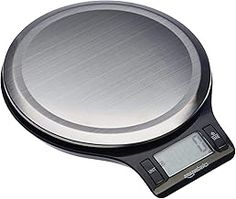 an electronic scale is shown on a white background