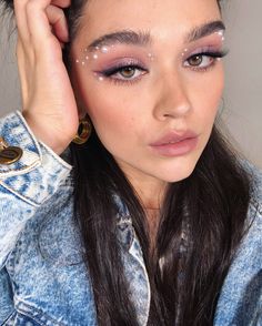 Makeup Runway, Gem Makeup, Concert Makeup, Crystal Makeup, Runway Makeup, Ethereal Makeup