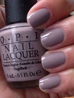 Purple Nail Colors, Opi Taupe Less Beach, Ongles Gel French, Purple Gel Nails, Taupe Nails, Purple Nail Polish