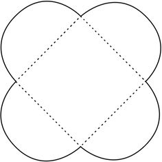 an image of two circles cut out into the shape of a heart