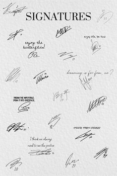 signed signatures on paper with black ink