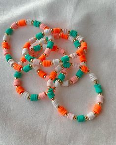 Good Clay Bead Bracelet Ideas, Clay Bead Bracelet Inspo Preppy, Clay Bead Bracelet Design Ideas, Clay Bead Bracket Idea, Fimo Beads Bracelet, Braclet Ideas Clay Bead Aesthetic, Asthetic Bracelet Clay Beads, Preppy Bracelet Business Names, Cute Diy Bracelets Beads