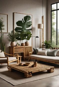 57 Sustainable Living Room Decor Ideas Interior Design Eco Friendly, Eco Chic Decor, Bamboo Living Room Decor, Eco Home Decor, Earth Color Living Room, Bamboo Furniture Living Room, Bamboo Sofa Living Rooms, Sustainable Interior Design Eco Friendly, Eco Friendly Home Decor