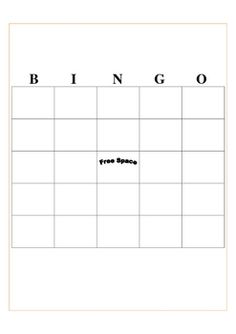 a printable bingo game with the words'free space'in black and white