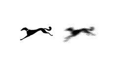 an image of a dog jumping in the air with it's tail up and head down