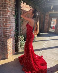 Sparkly Mermaid Sweetheart Red Sequins Long Prom Evening Dresses sold by Vickidress on Storenvy Red Glitter Dress Prom, Red Sparkly Formal Dress, Red Sparkly Prom Dress, Red Prom Dress Sparkly, Red Ball Dress, Red Glitter Dress, Red Dress Design, Sparkly Formal Dress, Formal Photos