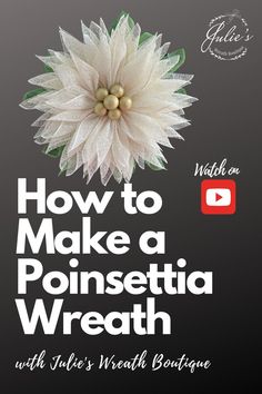 how to make a poinsettia wreath with julia's well - being boutique