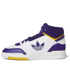 adidas Originals Drop Step 'Purple White' GV9327 Adidas Purple Sneakers With Round Toe, Adidas Purple Running Shoes, Purple Lace-up Skate Shoes With Rubber Sole, Adidas Purple Lace-up Running Shoes, Purple Fade-resistant Synthetic Sneakers, Tennis Shoes, Adidas Originals, Adidas, White