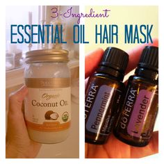 3-Ingredient Essential Oil Hair Mask -- Love this. It's perfect for my frizzy hair Essential Oil Hair, Coconut Oil Hair Growth, Oil Hair Mask, Doterra Recipes, Diy Coconut Oil, Coconut Oil For Acne, Coconut Oil Skin Care, Coconut Oil Hair Mask, Coconut Oil Recipes