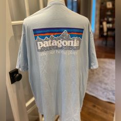 Brand New Never Worn Questions? Leave A Comment Below! Blue Relaxed Fit T-shirt For Outdoor Activities, Patagonia Cotton Graphic Tee, Patagonia Graphic Cotton Tee, Patagonia Outdoor Short Sleeve T-shirt, Patagonia Blue Tops For Outdoor Activities, Patagonia Graphic Tee With Crew Neck, Patagonia Graphic Tee Crew Neck, Patagonia Graphic Tee Short Sleeve T-shirt, Patagonia Short Sleeve Tops For Outdoor Activities