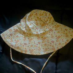 Brand New Never Worn Brown Bucket Hat For Spring, Brown One Size Sun Hat For Spring, Yellow Wide Brim Bucket Hat For Outdoor, Cream Sun Hat For Spring, Yellow Outdoor Hat For Spring, Yellow Bucket Hat For Spring Outdoor, Adjustable Yellow Hats For Warm Weather, Vintage Outdoor Hats For Spring, Adjustable Yellow Hat For Warm Weather