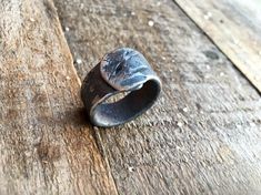 Hand forged ring made to look old, worn and eroded.  Each item is made to order so please state your size upon ordering!  Please don't hesitate to make any special requests for finish, style etc. I like new ideas! For wider rings like this one it's advisable to go up a size for a comfortable fit. Ring Exchange, Iron Ring, Viking Style, Plain Bands, Wide Rings, Ring Photos, One Ring, Hand Forged, New Ideas