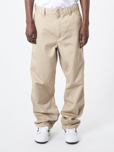 The Simple Pant has a work-inspired silhouette and is cut in a relaxed, straight leg fit. This style is created in Denison twill and rinsed for softness without compromising on durability. Stitch reinforcement at stress points adds to this pant’s durable qualities. Mid-rise Button closure with zip fly Hammer loop Tool pockets Knee detailing Relaxed, straight fit Materials Fabric Content: 65% polyester, 35% cotton Size Guide Yaw wears size 32. He is 5'11"; waist: 30". Size 31 Size 32 Size 33 Size 34 Waist 85.9 88.4 90.9 93.5 Front rise 33.8 34.5 35 35.8 Thigh 71 72.6 74.2 75.2 Leg opening 21.8 22.1 22.1 22.4 Fits true to size. We recommend taking your normal size. For additional size information, please visit our size guide or contact Customer Service at mailorder@gravitypope.com Vegan Shopping, Sporty Sandal, Button Outfit, Sport Sandals, Vegan Shoes, Dress Hats, Sandals For Sale, Carhartt Wip, Blazer Buttons