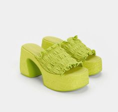 53 Summer Green High Heel Sandals, Green High Heel Sandals For Summer, Green High Heel Sandals For Spring, Green Open Toe Sandals For Spring, Green Sandals For Spring Party, Lime Green Heels For Spring Party, Green Platform Sandals For Vacation, Green Open Toe Summer Heels, Trendy Green Sandals For Spring