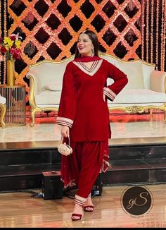 Fashion: #fashion, #style, #outfitinspiration, #beauty Velvet Patiala Salwar Suit, Red Nida Sharara With Mirror Work, Red Unstitched Suit With Mirror Work For Festive Occasions, Red Churidar With Mirror Work For Wedding, Red Wedding Churidar With Mirror Work, Red Nida Salwar Kameez With Mirror Work, Red Anarkali Unstitched Suit With Mirror Work, Red Party Kurta With Mirror Work, Semi-stitched Red Suit With Mirror Work