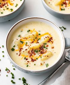 Cheesy Potato Soup Recipe - cookingwithtina.com Cheesy Potato Soup Recipe, Creamy Cheesy Potatoes, Slow Cooker Potato, Slow Cooker Potato Soup, Cheesy Potato Soup, Cheesy Potato, Fall Soup, Diced Potatoes, Potato Soup Recipe