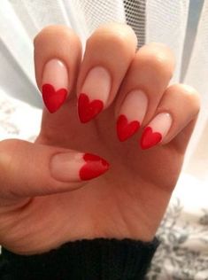 Stilleto Nails Designs, Shaped Nails, Stiletto Nails Designs, Red Nail Designs, Super Nails, Heart Nails