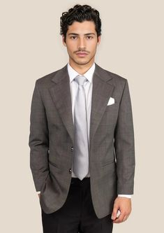 Expertly tailored with a classic design, the Carbon Grey Pindot Jacket exudes timeless sophistication. Cut from premium Super 120s 100% merino wool, its sleek, suave silhouette is custom-made for a premium fit. Elevate your style with this meticulously crafted jacket. Suit Guide, Vest And Tie, Linen Suits, Tuxedo Shirts, Tuxedo Suit, Cotton Blazer, Cotton Chinos, Cotton Suits, Stretch Chinos