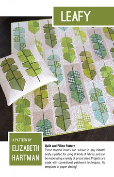 Leafy Quilt Leaf Quilts, Elizabeth Hartman Quilts, Elizabeth Hartman, Quilt Modernen, Quilt Sewing Patterns, Quilt Care, Tree Quilt, Quilting Inspiration, Quilted Pillow