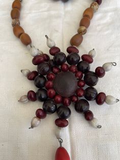 "Beautiful necklace of wooden beads Length about 80 cm / 31.49\" + the pendant which measures about 10*15 cm./ 3.93\" * 5.90\" so total length is about 80 / 31.49\" + 15 cm / 5.90\" = 95cm / 37 .40\"" Long Brown Beaded Necklace With Wooden Beads, Traditional Wooden Beads Pendant Necklace, Brown Long Beaded Necklace With Wooden Beads, Brown Wooden Beads Pendant Necklace, Brown Wooden Beads Long Necklace, Traditional Wooden Beaded Pendant Necklace, Long Wooden Beaded Necklace, Natural Wood Necklaces With Wooden Beads, Traditional Long Beaded Necklaces With Wooden Beads