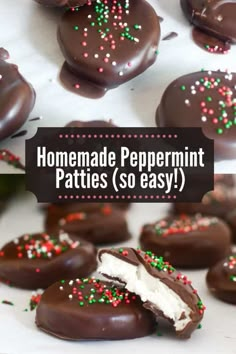 homemade peppermint patties are so easy to make and they're delicious