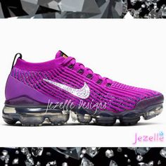 Bling VaporMax Flyknit 3 w/Ultra Premium Crystals(Vivid Purple)-Jezelle.com Nike Air Vapormax Flyknit 3, Nike Air Vapormax Flyknit, Custom Bling, Vapormax Flyknit, Pay Attention To Me, Nike Swoosh Logo, We Get Married, Custom Nike, Air Vapormax