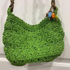 Gorgeous Straw Crossbody Boho Bag. Adorable Wicker Bag. Jute Beaded Decor Strap. Color Apple Green Interior Green Lining And Zip Pocket Approx Measurements: Width 11” Height 7” Excellent Condition Nwot. Never Been Used. From Smoke Free Pet Friendly Home Eco-friendly Green Hobo Bag For Travel, Green Hobo Shoulder Bag For Vacation, Green Hobo Shoulder Bag, Green Bucket Beach Bag With Adjustable Strap, Casual Green Crossbody Hobo Bag, Eco-friendly Green Pouch Bag, Green Crochet Pouch Bag With Adjustable Strap, Green Crossbody Bag For Vacation, Casual Green Hobo Pouch Bag