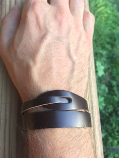 Brown Leather Bracelet, Men Women Gift present, Handmade leather Bracelet, Large wrist Bracelet. O4M-B28 Sign-up now for our Newsletter and receive a 10% Discount on your first order! https://mailchi.mp/7f649f87eb6c/only4men-newsletter This is a beautiful piece of jewelry, a unique and original Gift for Him! The Large Brown Bracelet length is about 8 inches. This will fit most wrist sizes, but please make sure before you order this will fit your wrist size. The closure system works like an ancho Everyday Brown Bracelet, Brown Adjustable Band Bracelet As Gift, Brown Adjustable Bracelets As Gift, Brown Leather Wrap Bracelet For Gift, Brown Leather Wrap Bracelet As Gift, Brown Leather Wrap Bracelet Gift, Brown Waxed Finish Bracelets As Gift, Brown Jewelry With Wrist Strap For Gift, Brown Leather Strap Wrap Bracelet Gift