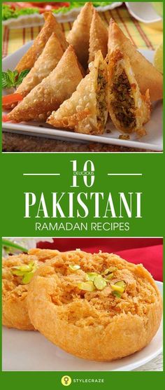 the front cover of 10 pakistan ramaan recipes, with pictures of different food items