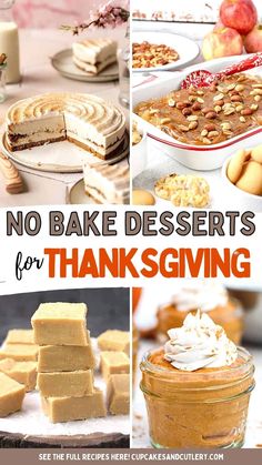 no bake desserts for thanksgiving are so easy to make and they're delicious