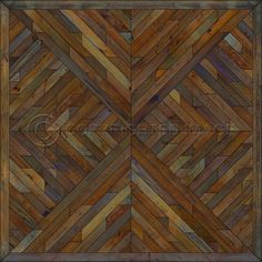 a wooden floor that is made up of different types of wood planks and has an intricate