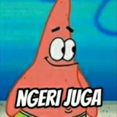 a cartoon character with the words ngeri juga on it