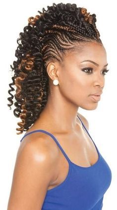 ISIS A Fri-Naptural Definition Braid Braided Buns, Cabello Afro Natural, Braids Styles, Mohawk Hairstyles, Birthday Hair, Cool Braid Hairstyles, Girls Braids, Black Hairstyles