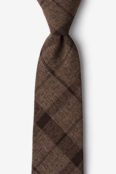 Kirkland Tie Dapper Brown Tie For Business, Classic Ties For Fall, Classic Fitted Ties For Fall, Brown Semi-formal Standard Tie, Elegant Fall Workwear Ties, Classic Tailored Brown Suit And Tie Accessories, Classic Fall Ties For Formal Occasions, Classic Ties For Formal Occasions In Fall, Classic Formal Ties For Fall