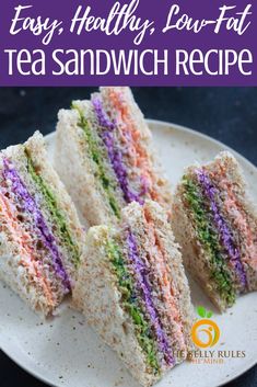 A sandwich recipe that is perfect for tea parties, snack time or even lunchboxes. Packed with the goodness of colorful veggies, and strained yogurt these pretty delicious bites are sure to impress everyone. #teasandwichrecipe #teasandwich #fingersandwich #sandwichrecipe #lunchboxrecipe #backtoschool #lunchboxrecipe #lunchboxidea #vegetariansandwich #sandwiches #rainbowfood #schoollunch Easy Tea Party, Party Sandwiches Recipes, Recept Sandwiches, Tea Party Sandwiches Recipes, Homemade Yogurt Recipes, Tea Party Sandwiches, Easy Teas