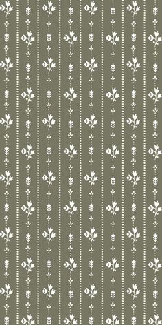 a striped wallpaper with white flowers and stripes on grey background, in the style of art nouveauism