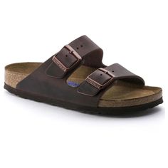 Arizona Soft Footbed Oiled Leather - Habana – Hays Co. Outfitters Brown Birkenstock, Black Birkenstock, Two Strap Sandals, Stylish Sandals, Birkenstock Arizona, 2024 Vision, Nubuck Leather, Natural Look, Natural Leather