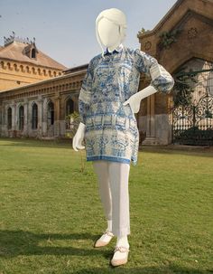 Junaid Jamshed JLAWN S JSU-21-915 BLUES Spring Summer 2021 Unstitched Casual Cotton Lawn Suit, Casual Dabka Sets For Eid, Casual Dabka Kurta For Summer, Casual Summer Kurta With Dabka Details, Casual Kurta With Dabka For Spring, Casual Spring Kurta With Dabka Detailing, Casual Blue Lawn Suit For Summer, Casual Blue Cotton Lawn Suit, Casual Lawn Suit With Printed Motifs And Long Sleeves