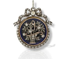 "Vintage Victorian Art 925 Silver 0.10 ctw. Natural diamond and 3.10 ctw. Rosecut  diamond blue enamel Brooch\" Metal: Sterling Silver Metal Purity: 925 Metal Wt:.18.92 Grams Diamond Type: Diamond  Diamond Color: Tinted Brown  Diamond Clarity: I1-I2  Diamond Cut: Good Diamond Shape: Rose cut  Diamond wt: 3.10 ctw. Additional material: blue enamel  Product Color: Oxidized Black and Gold Rhodium Plated on Sterling Silver" Diamond Round Brooch Gift, Round Diamond Accented Brooches For Gift, Round Brooches With Diamond Accents As A Gift, Round Brooches With Diamond Accents For Gift, Oval Diamond Brooches As Gifts, Anniversary Jewelry With Diamond Accents And Enamel, Oval Diamond Brooch For Gift, Fine Jewelry Brooches With Diamond Accents For Gifts, Enamel Jewelry With Diamond Accents For Anniversary