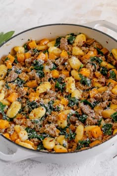 this butternut squash sausage kale gnocchini is an easy and delicious side dish