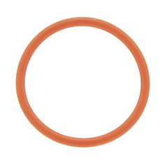 an orange rubber o - ring on a white background